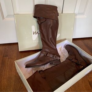 Matisse Cognac Leather Riding Boots Size 8.5